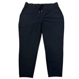 Columbia Womens Lightweight Cargo Pants, Elastic Waist w/ Drawstring, Black, XXL